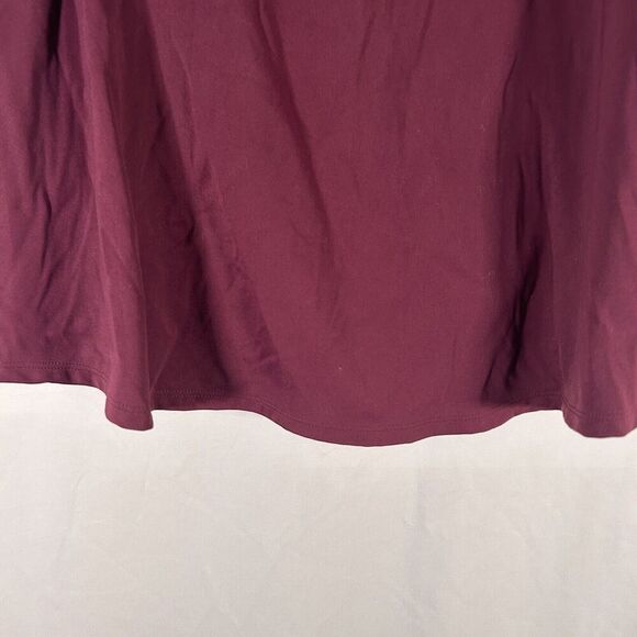 Calia Mini Skirt Women's XS Burgundy Pull On Lined Elastic Side Zip Pockets - Picture 6 of 9